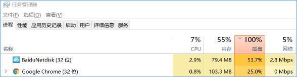 Win10系统下baidunetdisk进程占用磁盘100%怎么解决？