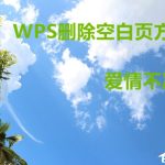 分享WPS文档怎么删除空白页（word怎么删除空白行快捷键）