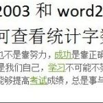 我来分享Word怎么看字数（word怎么看字数不算标点）