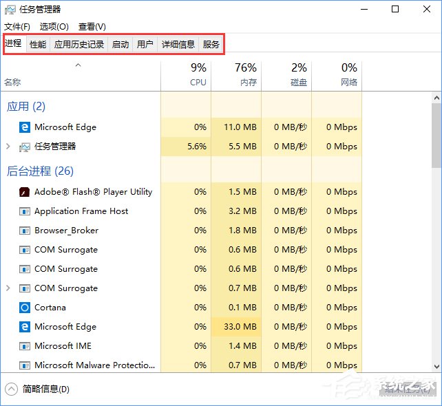 小编分享Win10任务管理器中的菜单栏不见了怎么办（win10任务管理器最小化不见了）