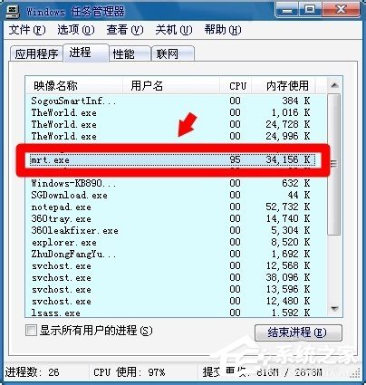 Win7电脑中的mrt.exe是什么文件？