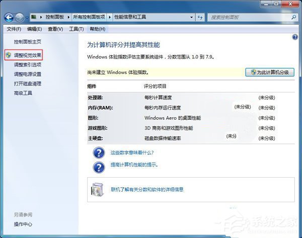 Win7如何关闭视觉效果提高系统效率？