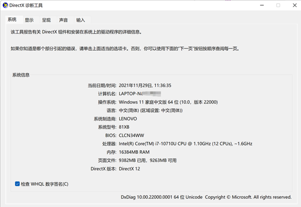 Win11如何打开DX诊断？