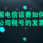 我来教你中国电信话费怎么开具公司税号的发票。