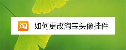 我来教你怎么改淘宝头像挂件。