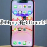 教你苹果11pro支持3dtouch吗。