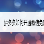 我来分享拼多多怎么开通微信免密支付。