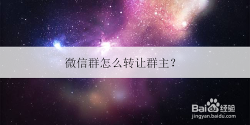 我来分享微信群如何转让群主。