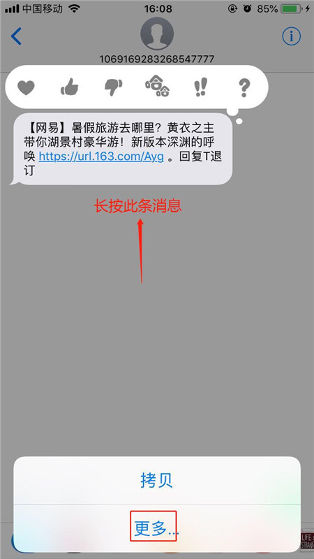 在iphonex中分享短信的具体步骤截图