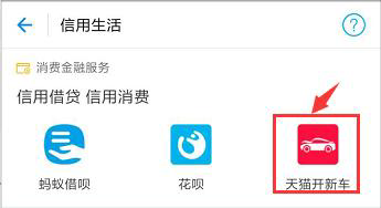 在支付宝中申请天猫开新车的步骤讲解截图