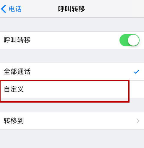 iphone设置呼叫转移的操作流程截图