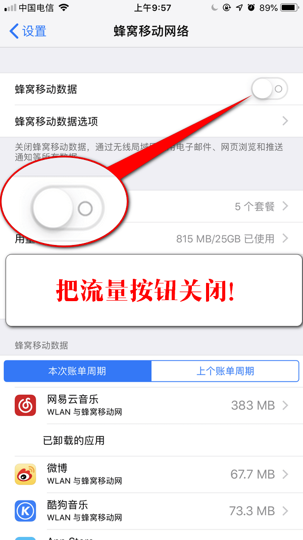 iPhone流量下载被限制的处理操作讲述截图