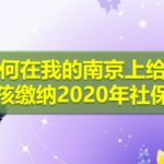 我来教你我的南京上怎么给小孩缴纳2020年社保。