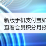 我来教你新版手机支付宝怎么查看会员积分月报。