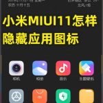 分享小米MIUI11如何隐藏应用图标。