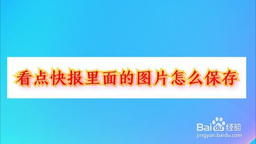 教你看点快报图片如何保存到手机。