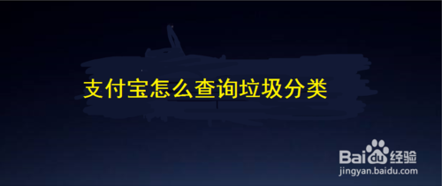 关于支付宝如何查询垃圾分类。