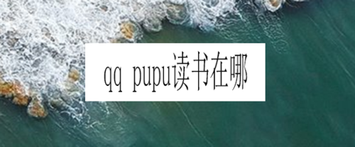 关于QQ的pupu读书在什么位置。