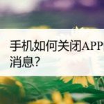 分享手机怎么关闭APP推送消息。