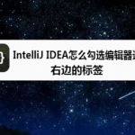 教你IntelliJ IDEA如何勾选编辑器选项卡右边标签。