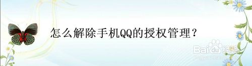 我来教你如何解除手机QQ的授权管理。