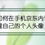 小编分享怎么在手机京东内设置自己的个人头像。