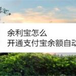 分享余利宝如何开通支付宝余额自动转入。