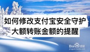 我来分享如何修改支付宝安全守护大额转账金额的提醒。