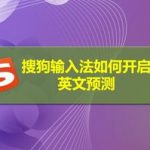 关于搜狗输入法怎么打开英文联想输入。