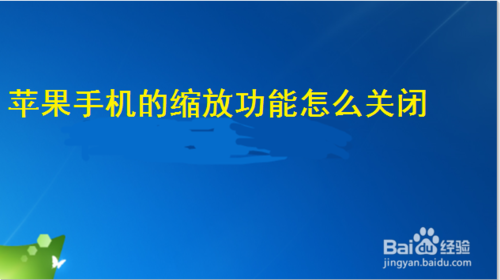 分享苹果手机的缩放功能如何设置。