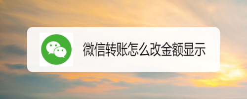 我来教你微信转账如何更换金额显示。