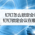 分享钉钉锁定会议功能怎么用。