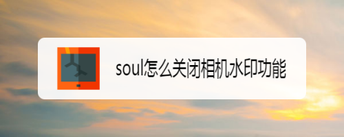 我来教你soul相机水印怎么去除。