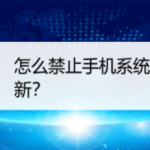 关于手机系统自动更新怎么禁止。