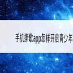 关于撕歌app在哪开启青少年模式。