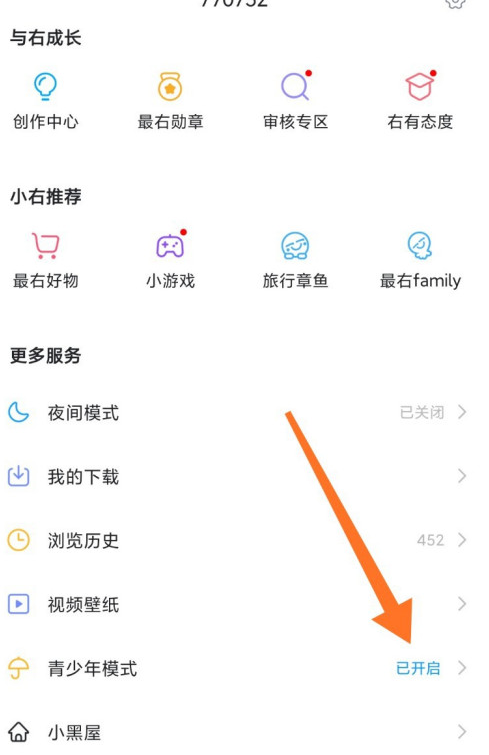 最右app青少年模式怎样设置