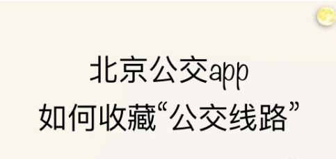 小编分享北京公交app怎么收藏公交线路。