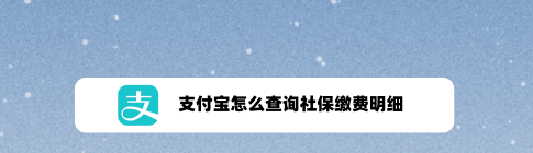 支付宝社保缴费记录怎么看