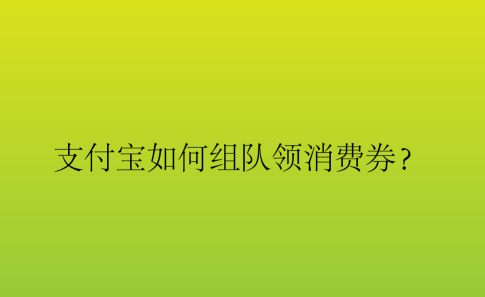 支付宝跨年欢庆月活动怎么组队领消费券