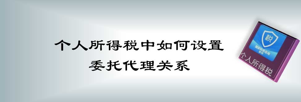 小编分享个人所得税委托代理关系怎么设置。