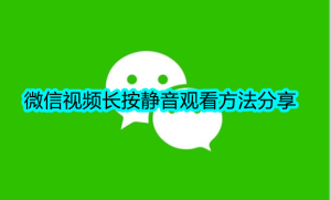 我来分享微信视频长按静音观看方法我来教你。