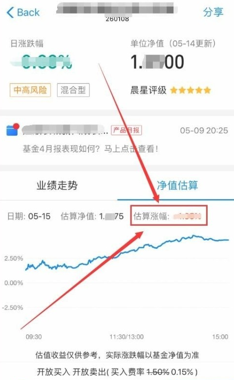 支付宝基金怎么看涨跌